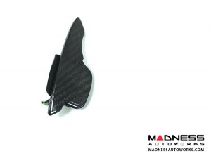 Alfa Romeo 4C Carbon Fiber Paddle Shifters - White/ Silver Accent